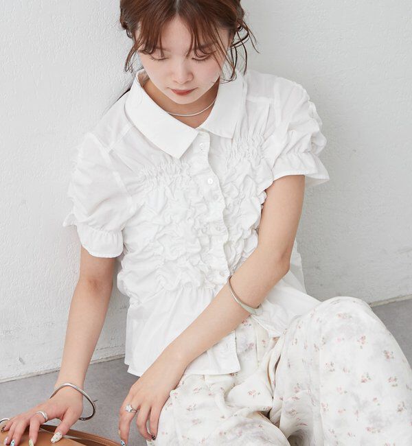  「シャーリングシェイプシャツ」|シャツ・ブラウス|