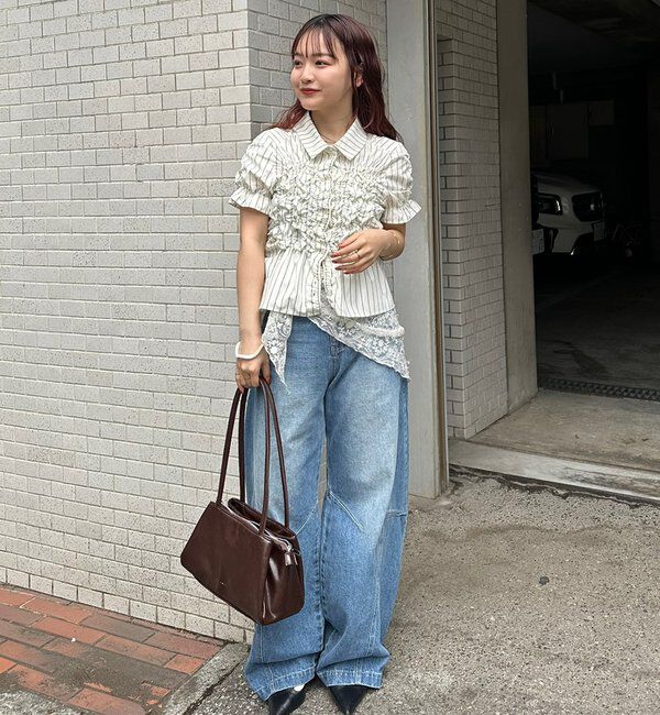  「シャーリングシェイプシャツ」|シャツ・ブラウス|