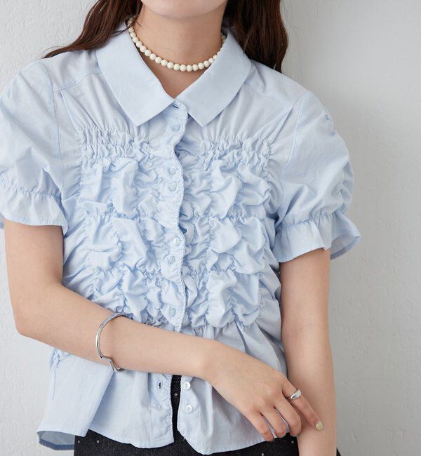  「シャーリングシェイプシャツ」|シャツ・ブラウス|