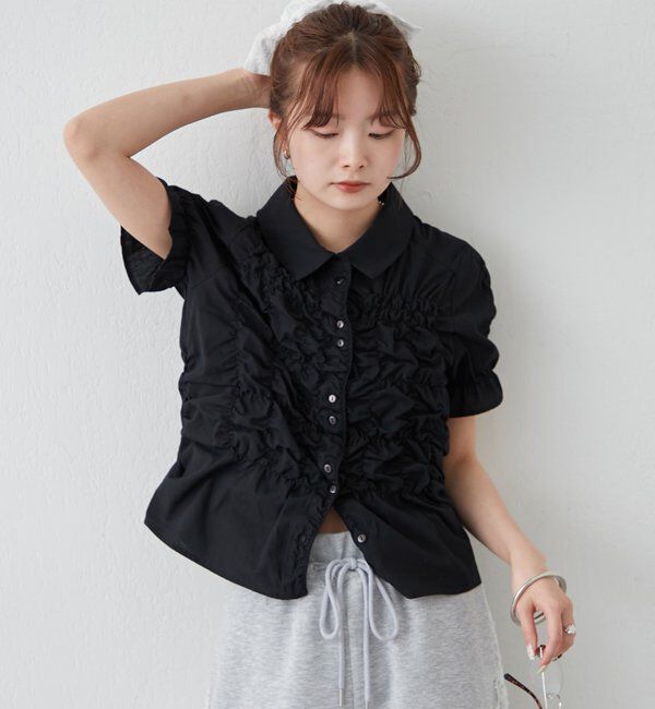  「シャーリングシェイプシャツ」|シャツ・ブラウス|