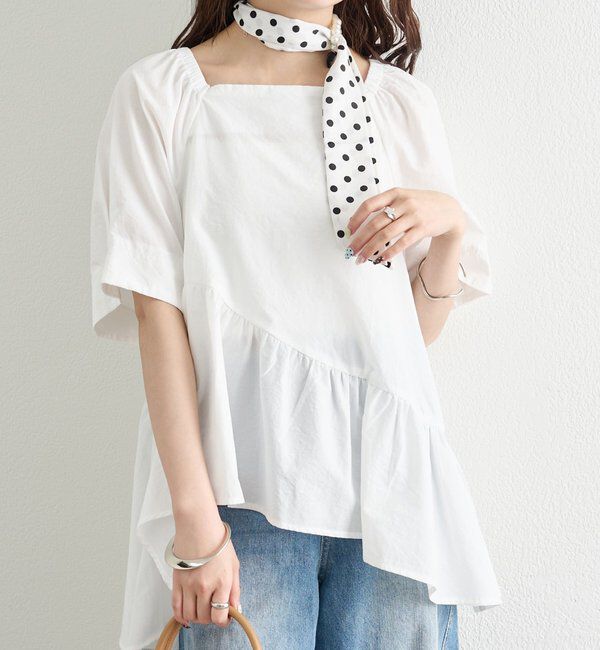 「ウェーブヘムブラウス」|シャツ・ブラウス|