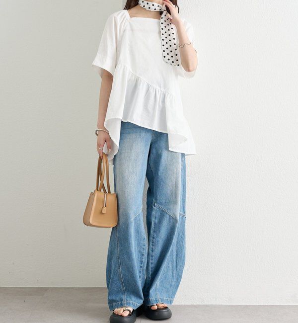  「ウェーブヘムブラウス」|シャツ・ブラウス|