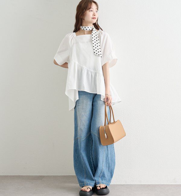  「ウェーブヘムブラウス」|シャツ・ブラウス|
