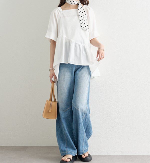  「ウェーブヘムブラウス」|シャツ・ブラウス|
