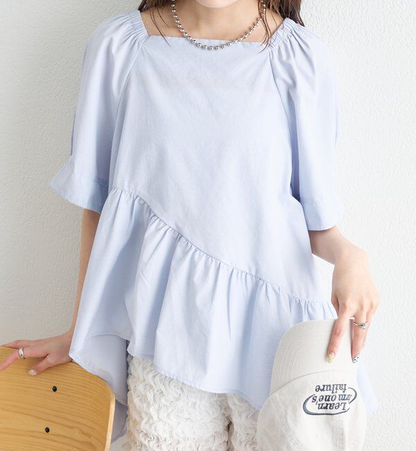  「ウェーブヘムブラウス」|シャツ・ブラウス|