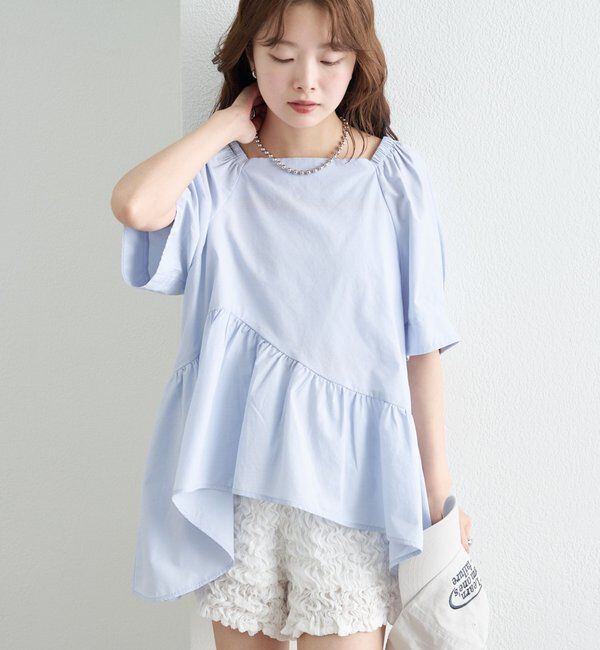  「ウェーブヘムブラウス」|シャツ・ブラウス|
