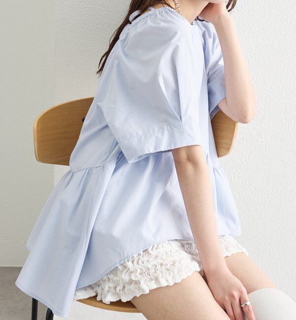  「ウェーブヘムブラウス」|シャツ・ブラウス|