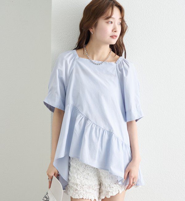  「ウェーブヘムブラウス」|シャツ・ブラウス|