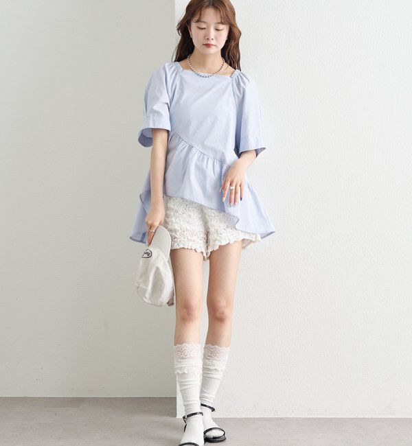  「ウェーブヘムブラウス」|シャツ・ブラウス|