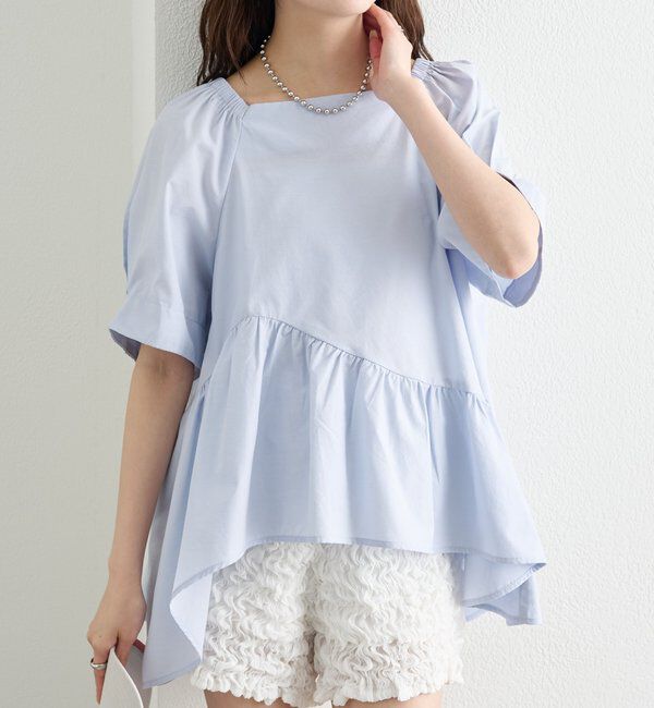  「ウェーブヘムブラウス」|シャツ・ブラウス|
