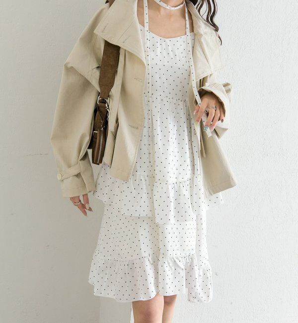  「ドットティアードミニワンピース」|ワンピース|