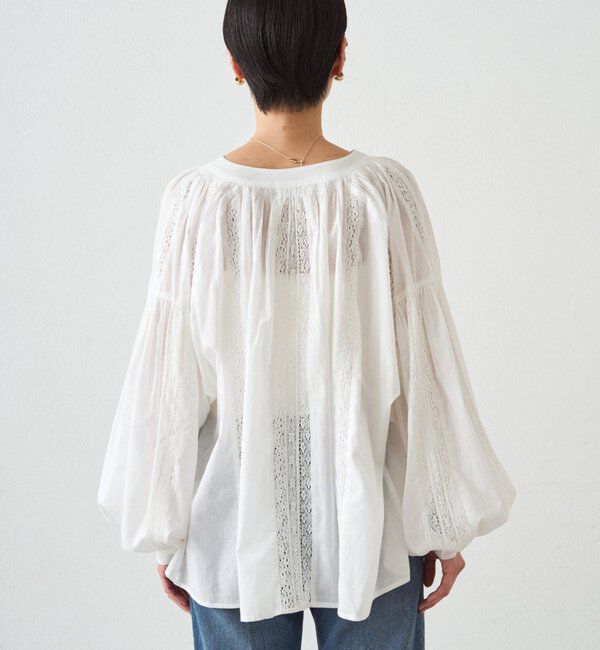 「【INDIA】スキッパーレースブラウス」|シャツ・ブラウス|