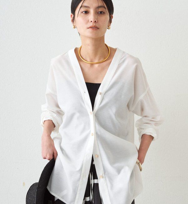  「バイヤスロングブラウス」|シャツ・ブラウス|