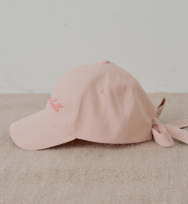 「バックリボン刺繍キャップ」|ハット|