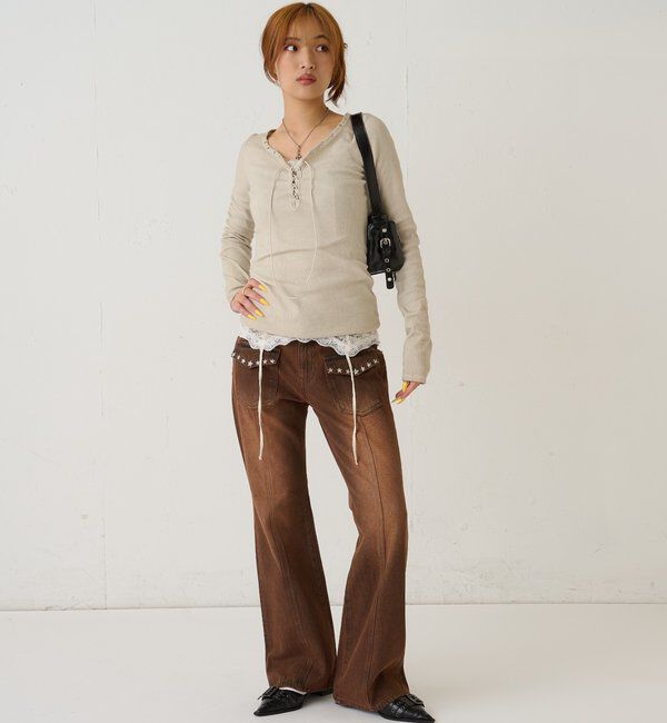  「スタースタッズフレアデニム」|デニム|