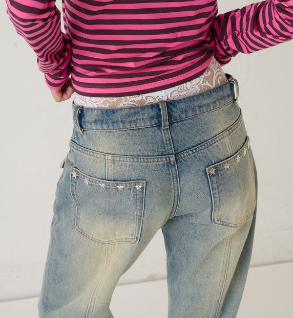  「スタースタッズフレアデニム」|デニム|