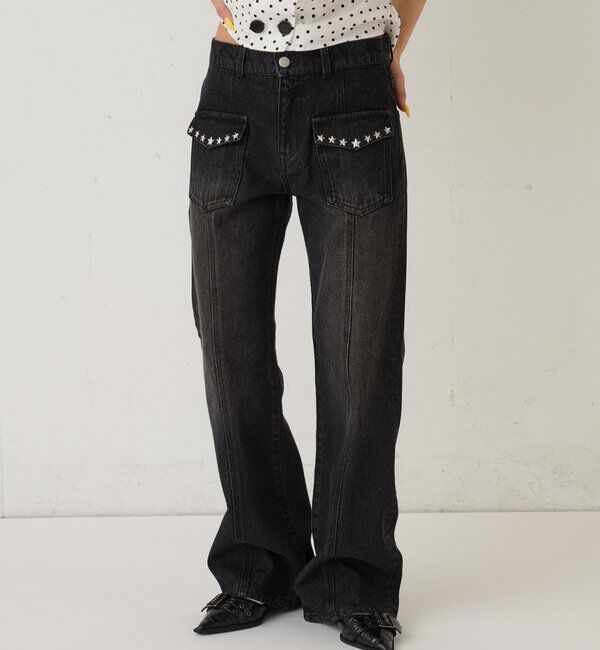  「スタースタッズフレアデニム」|デニム|