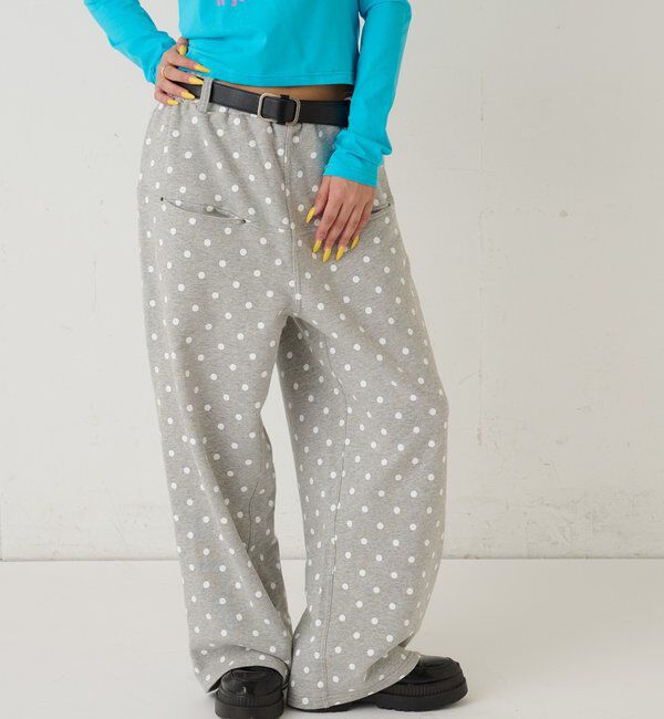  「ドットスラッシュポケットスウェットパンツ」|チノ|グレー