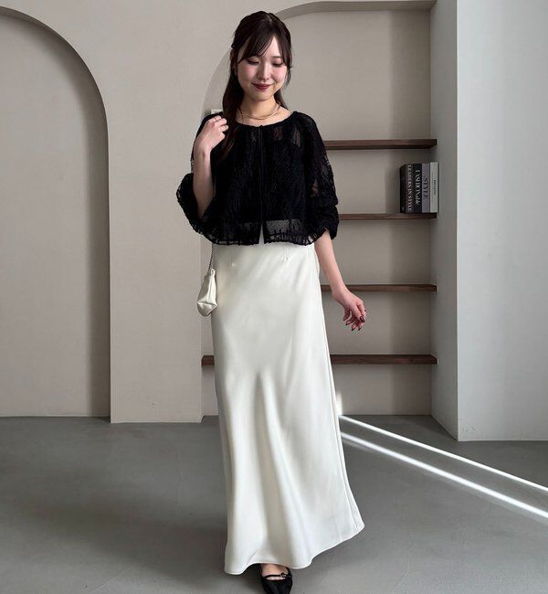  「【yuu企画】ジャガードシアーブラウス」|シャツ・ブラウス|