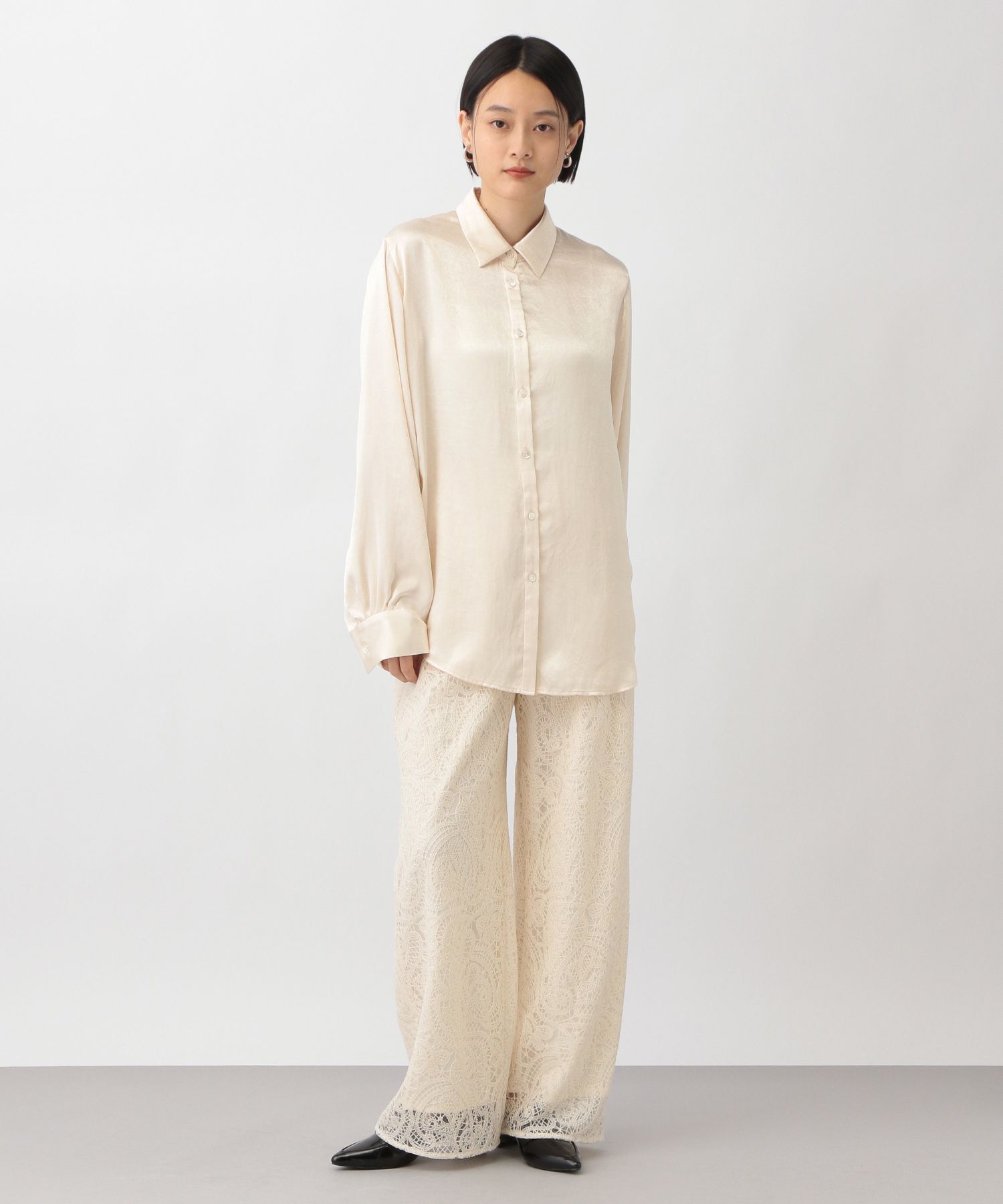 A part by 「チンチラサテンシャツ」|シャツ・ブラウス|