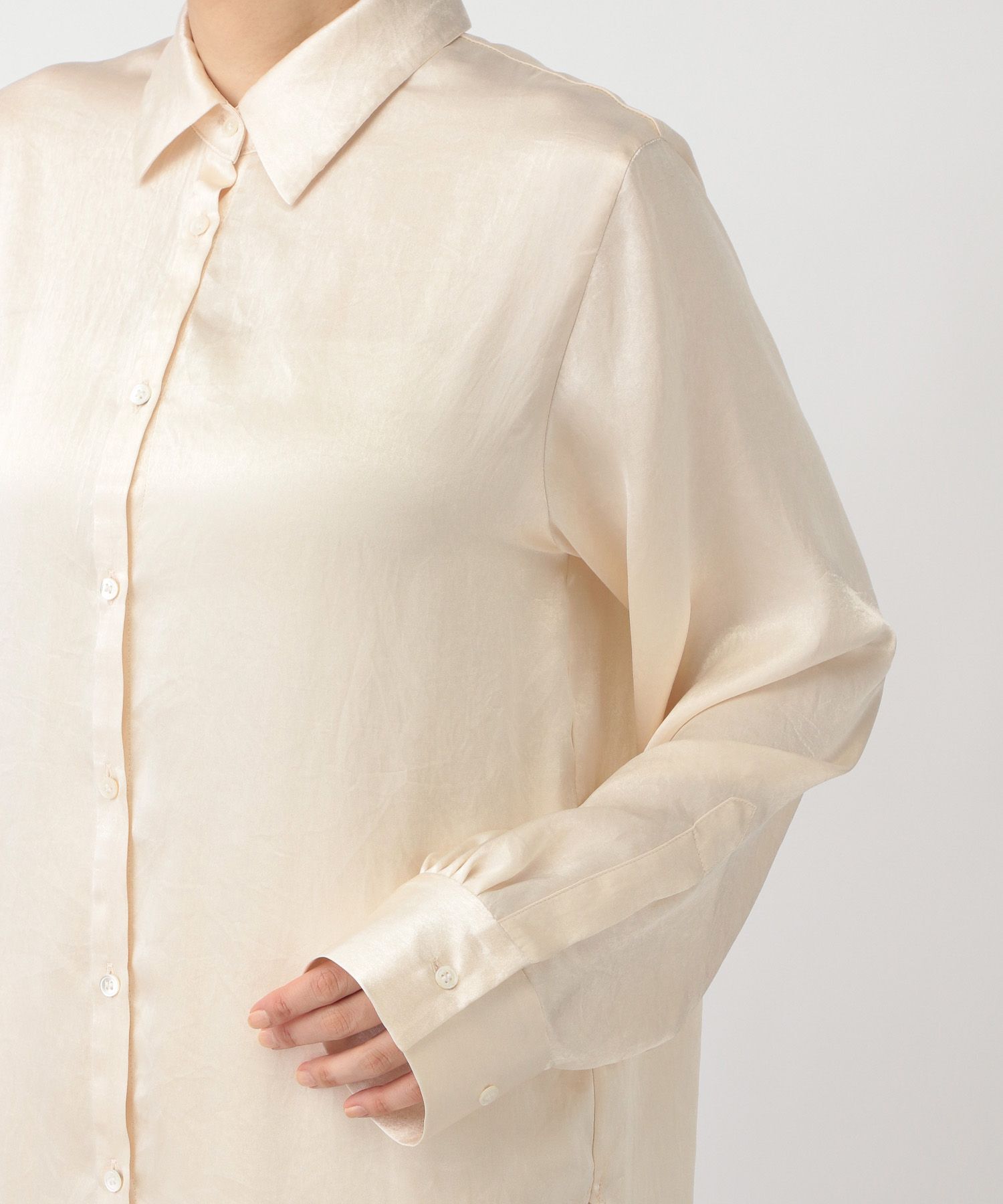 A part by 「チンチラサテンシャツ」|シャツ・ブラウス|