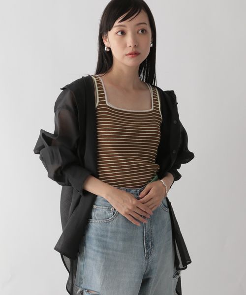 LOWRYS FARM「ソウバリスクエアタンクトップ」|ニット・セーター|