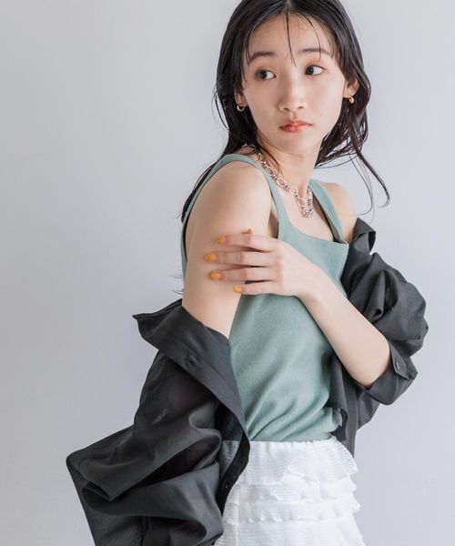 LOWRYS FARM「ソウバリスクエアタンクトップ」|ニット・セーター|