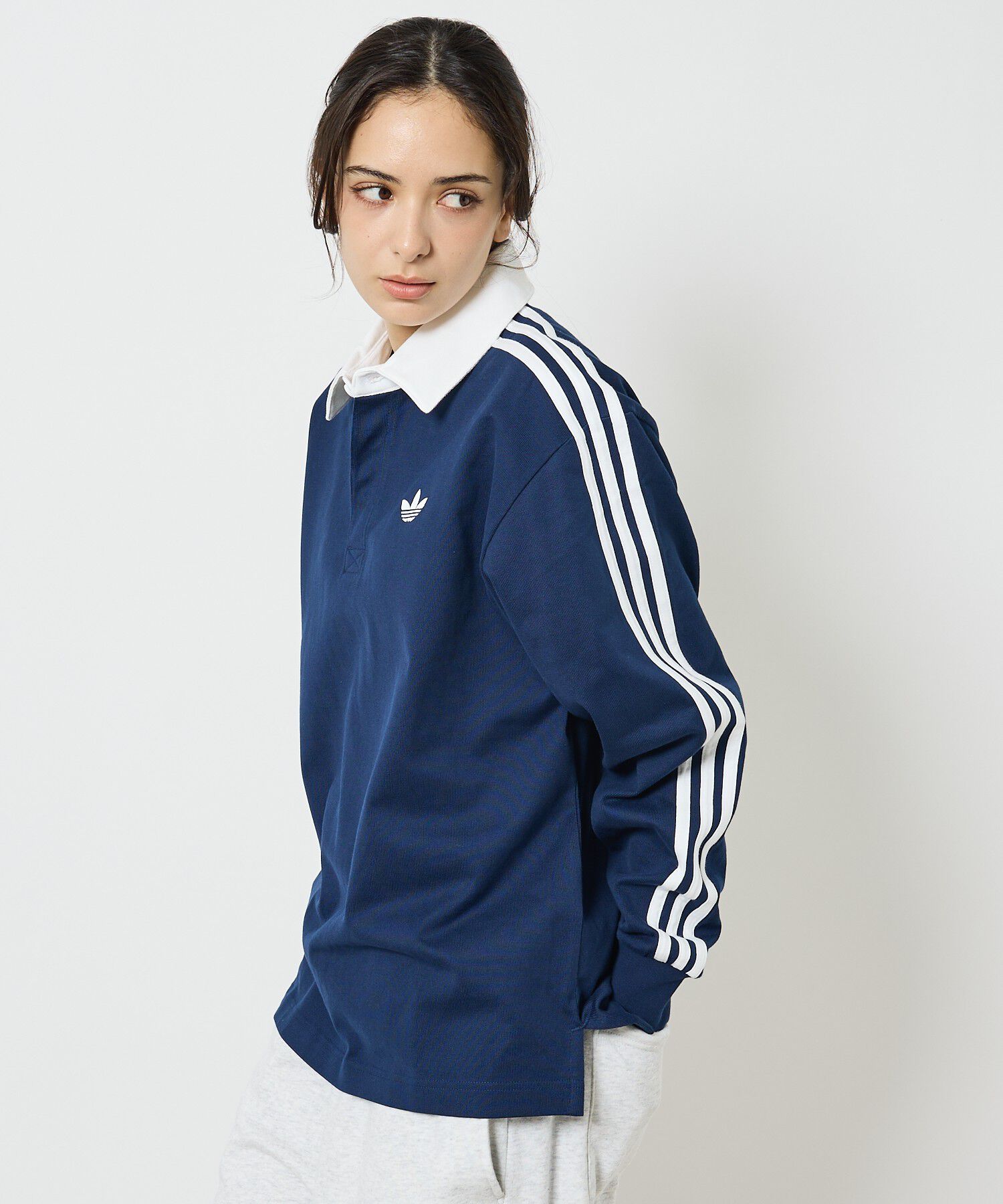 ABAHOUSE「【adidas originals/アディダスオリジナルス】Rugby polo」|その他|ネイビー
