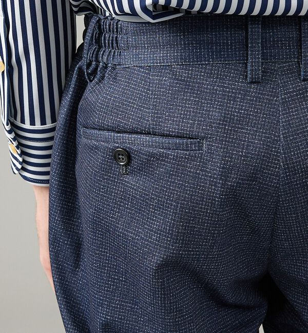 ABAHOUSE「【セットアップ対応】チェック柄 ライトポンチ イージースラックス / ストレッチ」|スラックス|