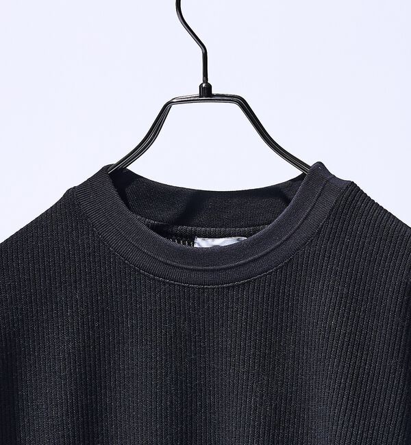 ABAHOUSE「クォーターゲージニット クルーネックスウェット / リラックスフィット」|スウェット・ジャージ|