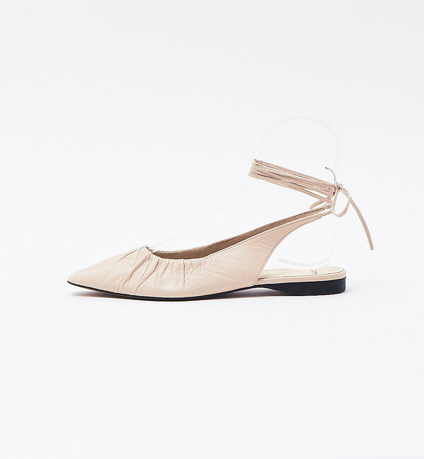 Rouge vif「quartierglam ギャザーレースアップシューズ」|パンプス|