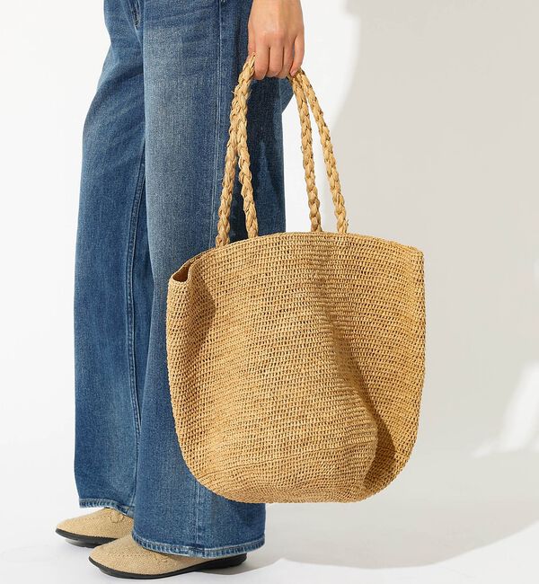 Rouge vif「【MADE IN MADA /メイドインマダ】ALICE MM BAG：ラフィア」|かごバッグ|