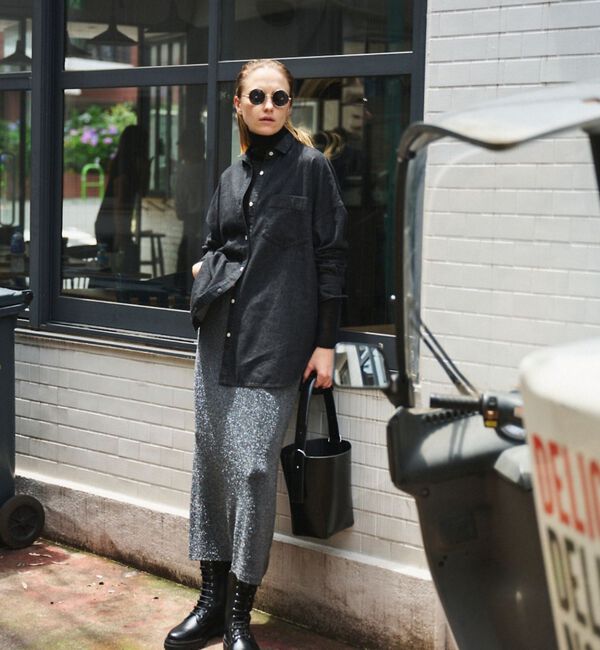 Rouge vif「【2026SS新作】【ロングセラー】NEW オーバーサイズデニムシャツ」|シャツ・ブラウス|