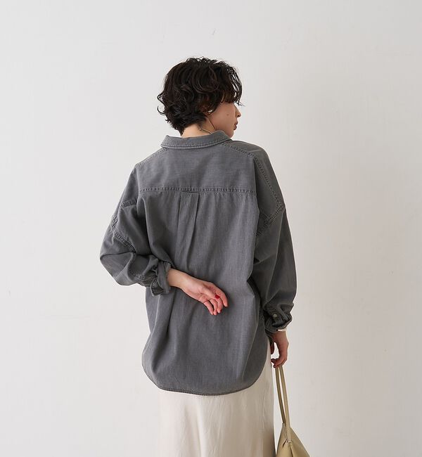 Rouge vif「【2026SS新作】【ロングセラー】NEW オーバーサイズデニムシャツ」|シャツ・ブラウス|