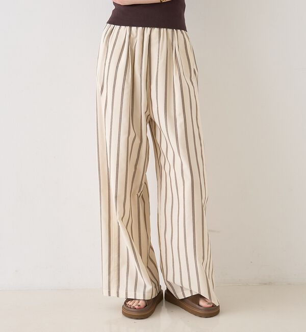 Rouge vif「ストライプイージーパンツ/ウエストゴム【予約】」|その他|