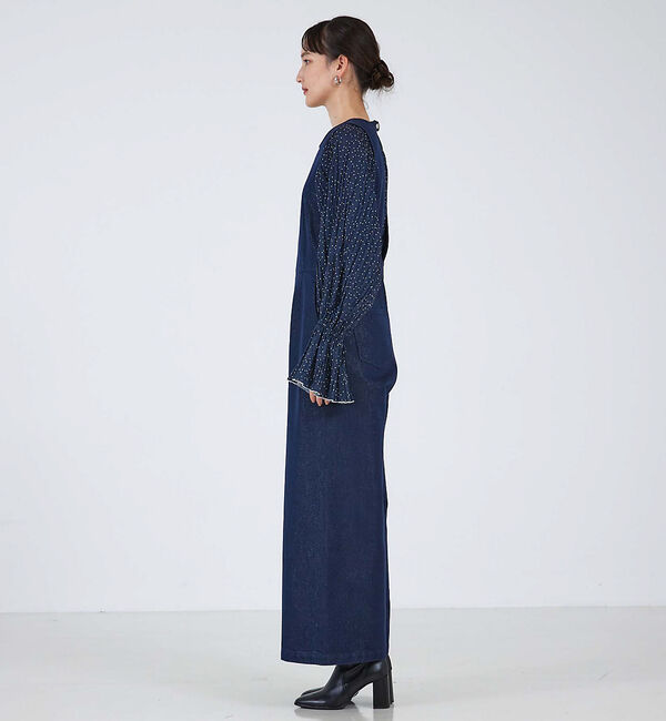 qualite「ラメデニムオールインワン」|オールインワン|