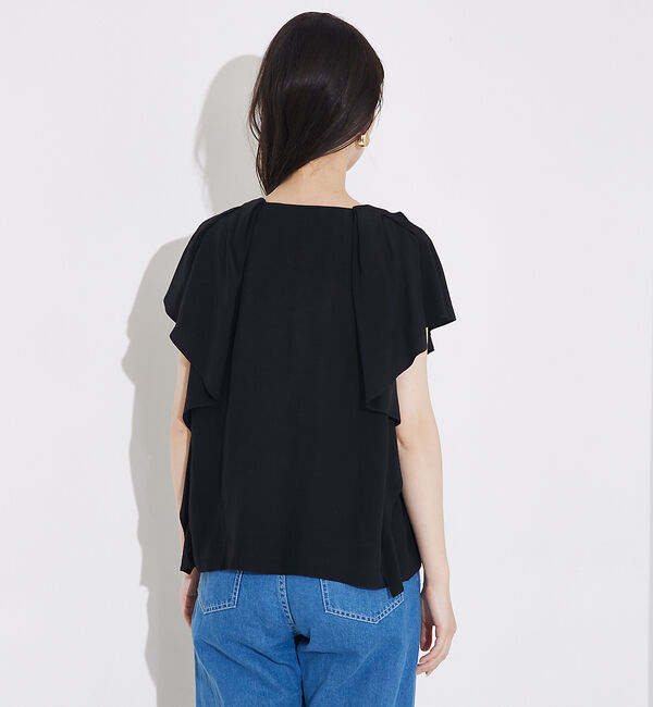 qualite「袖タックフリルシャツ」|シャツ・ブラウス|