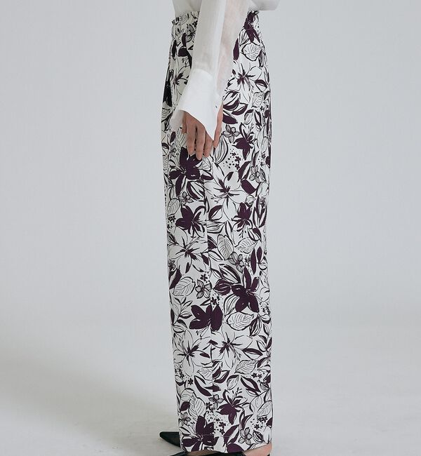 qualite「【大人のための柄パンツ】ボタニカルプリントパンツ」|その他|