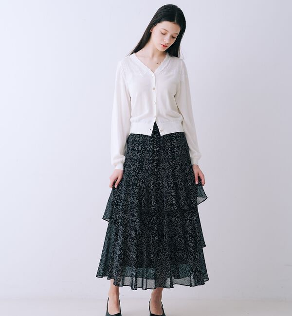 SELFIST「レースショルダーニットカーディガン」|カーディガン|