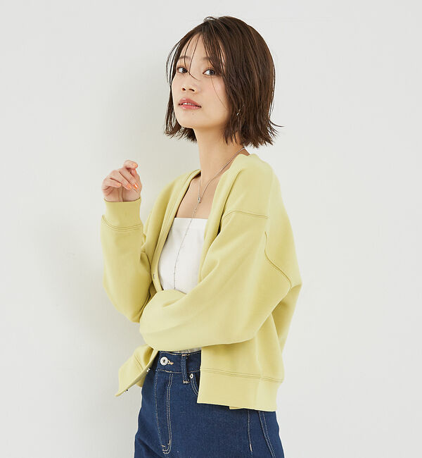 abahouse mavie「【セットアップ対応】シルキーダンボールカーディガン」|カーディガン|