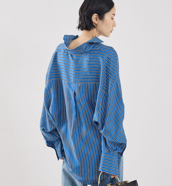 The Store by C' 「【TOTEME】OVERSIZED STRIPED SHIRT／オーバーサイズス」|シャツ・ブラウス|