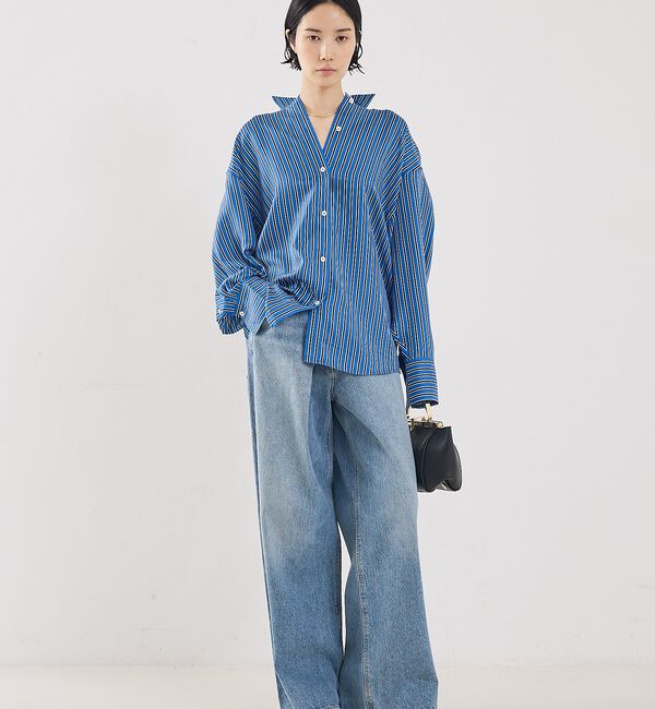 The Store by C' 「【TOTEME】OVERSIZED STRIPED SHIRT／オーバーサイズス」|シャツ・ブラウス|