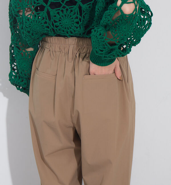 NOMINE「後ろゴムハイウエストタックパンツ」|スラックス|