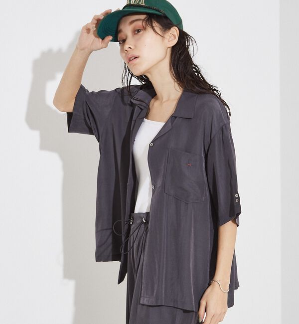 NOMINE「【セットアップ対応】ヴィンテージサテン 開襟 シャツ」|シャツ・ブラウス|