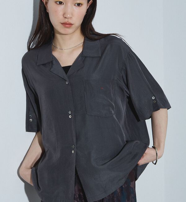 NOMINE「【セットアップ対応】ヴィンテージサテン 開襟 シャツ」|シャツ・ブラウス|