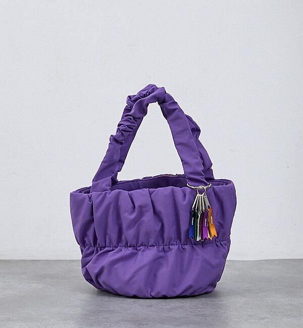 NOMINE「【cheek】pokkori kincyaku2way 2WAY 巾着 ミニトー」|トートバッグ|パープル