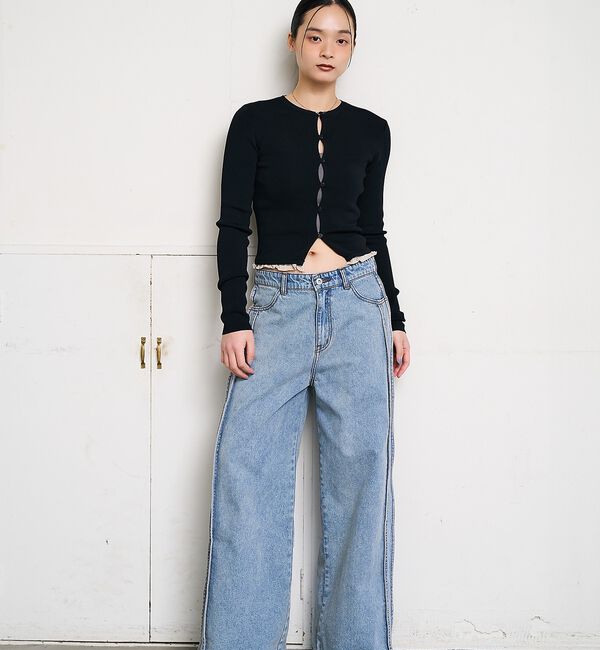 NOMINE「バイカラーコンパクトカーディガン」|カーディガン|