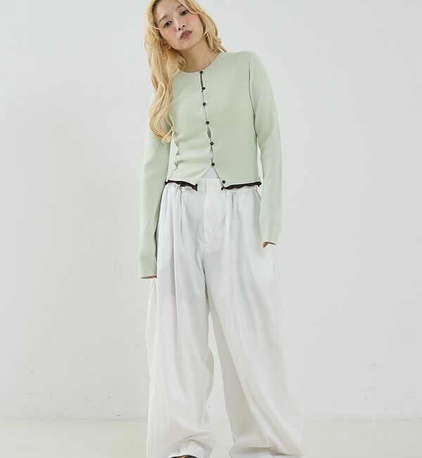 NOMINE「バイカラーコンパクトカーディガン」|カーディガン|