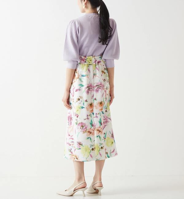 TIARA「花と羽タイトスカート」|スカート|