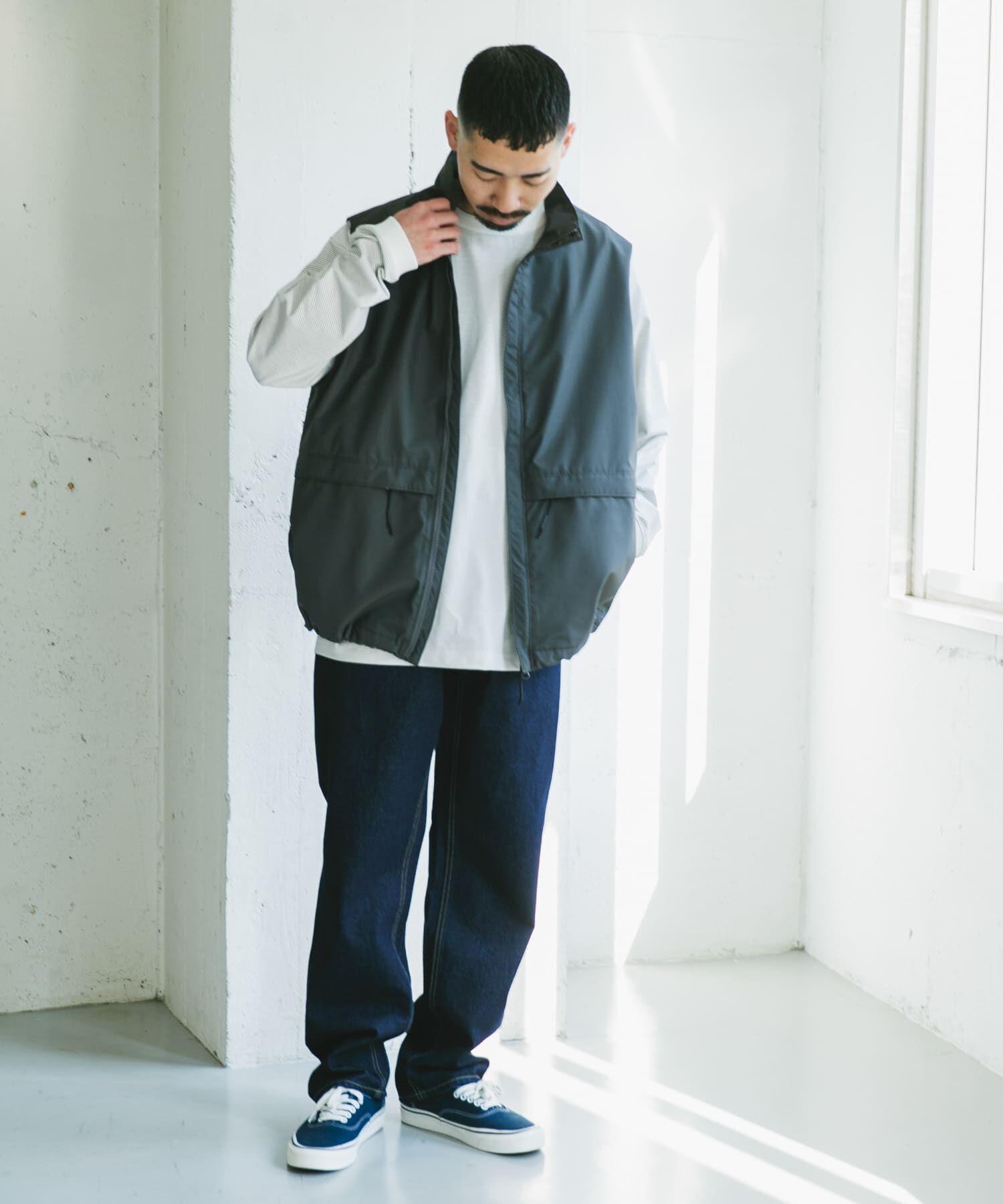URBAN RESEARCH DOORS「『別注』Foxfire&times;DOORS　ゴアテックス ベスト」|ノーカラーコート|